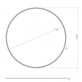 Зеркало Делла R-line D-80, с декоративной подсветкой NEW