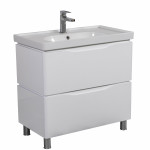 Тумба Венеция напольная 80 см Белая с умывальником Arya