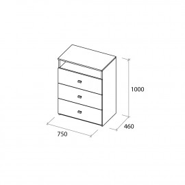 Комод високий TESSA  (1-3)
