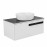 Тумба Остин белый мат со столешницей 90 см и умывальником ONE 46см круг