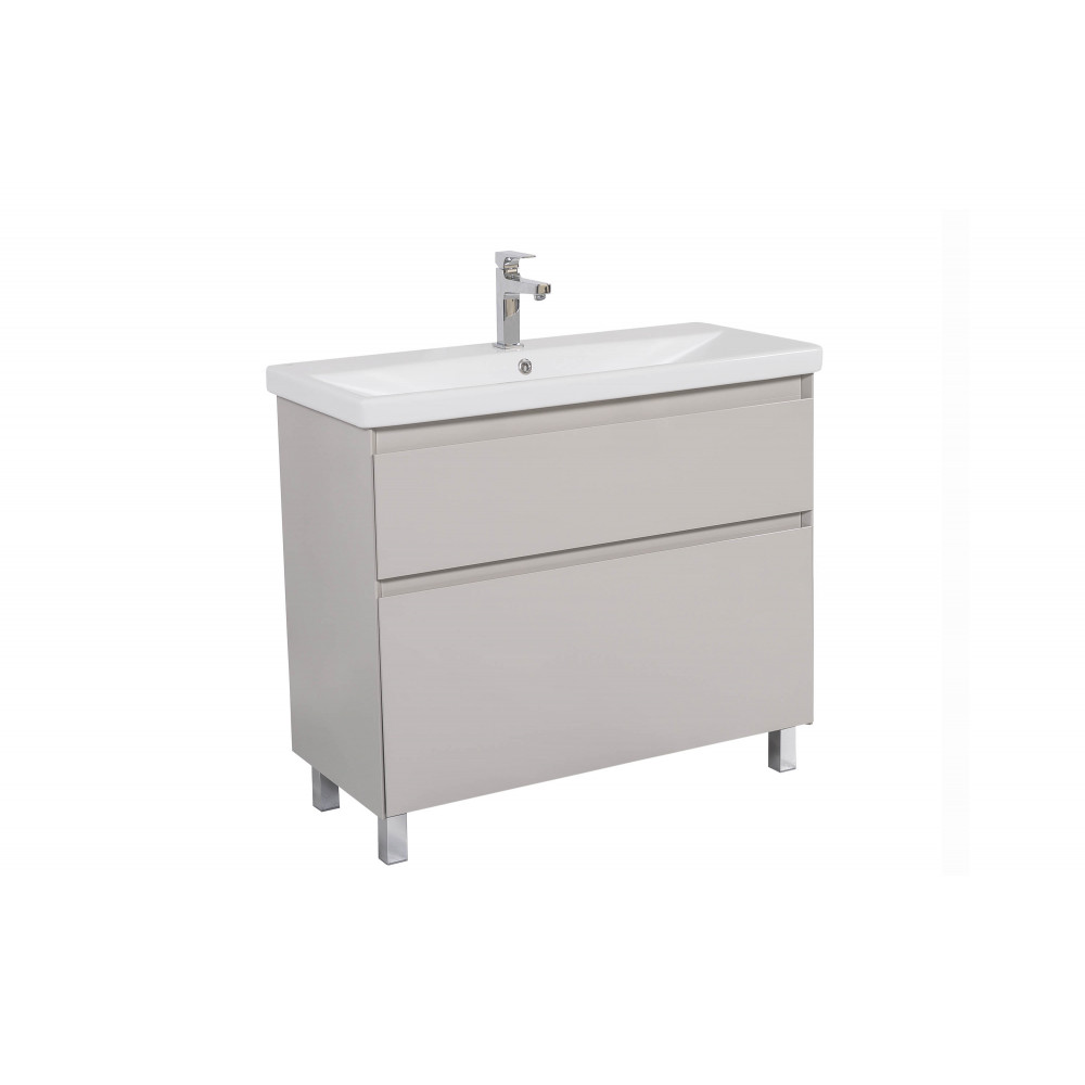 Тумба Элит напольная 100 см с умывальником Элит (Мокко)