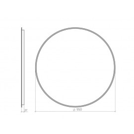 Зеркало круглое Омега R-line D-95 с LED подсветкой