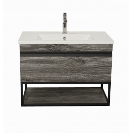 Тумба Лофт Айрон дуб морас 85 см с умывальником Arte консольная
