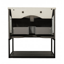 Тумба Лофт Айрон дуб морас 75 см с умывальником Arte консольная