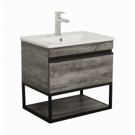 Тумба Лофт Айрон дуб морас 65 см с умывальником Arte консольная