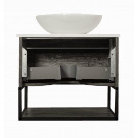 Тумба Лофт Айрон дуб морас 65 см со столешницей консольная