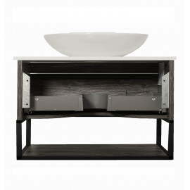 Тумба Лофт Айрон дуб морас 100 см со столешницей консольная