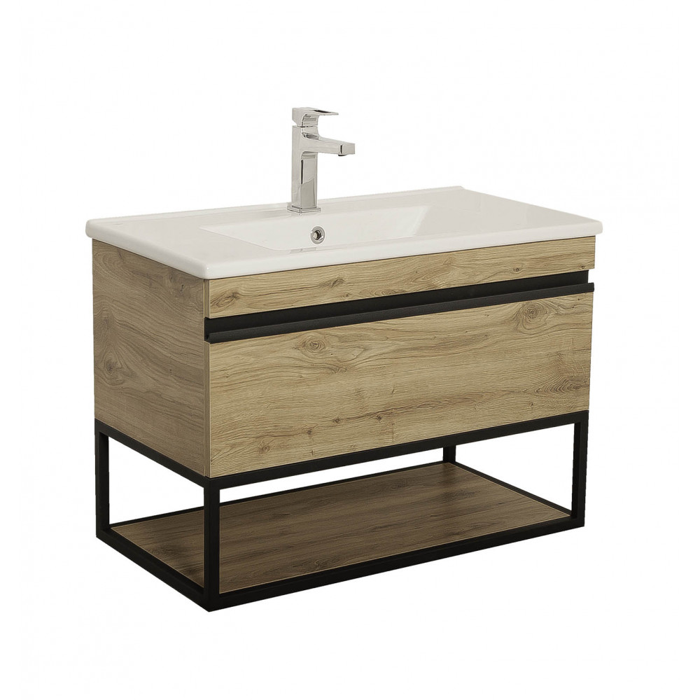 Тумба Лофт Айрон севилья 85 см с умывальником Arte консольная