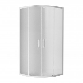 TISZA душевая кабина 90*90*185 см (стекла+двери), профиль белый, стекло 