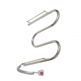 Полотенцесушитель электрический Змейка с полкой 500x500 Э правое подключение DEFFI Zp 50.50 ER