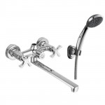 BREEZE смеситель для ванны, излив 250 мм (прямой), двухвентильный 1/2 