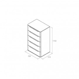 Комод Высокий Кристал