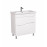 Тумба Альфа напольная 80 см белая с умывальником Frame
