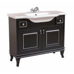 Тумба Беатриче 100 см черный патина хром с умывальником Нью Классик (позиция &quot;под заказ&quot;)