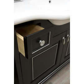 Тумба Беатриче 100 см черный патина хром с умывальником Нью Классик (позиция &quot;под заказ&quot;)