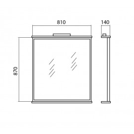 Зеркало Ассоль 80 см с подсветкой
