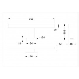 Подсветка LED Omega 4,5W хром