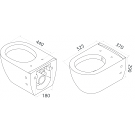 Унитаз подвесной City 018700, сиденье Slim Soft-Close
