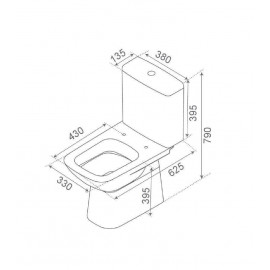 Компакт Duru горизонтальный, сиденье Slim Soft-Close