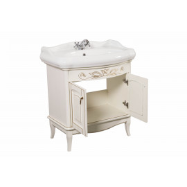 Тумба Микела 80 см ваниль с умывальником