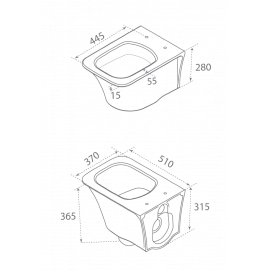 Унитаз подвесной Ibiza 018900, сиденье Slim Soft-Close
