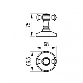 Крючок Милано бронза двойной 9625