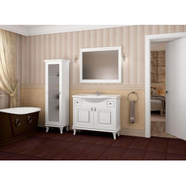 Пенал Беатриче 50 см белый патина хром (правый/левый)