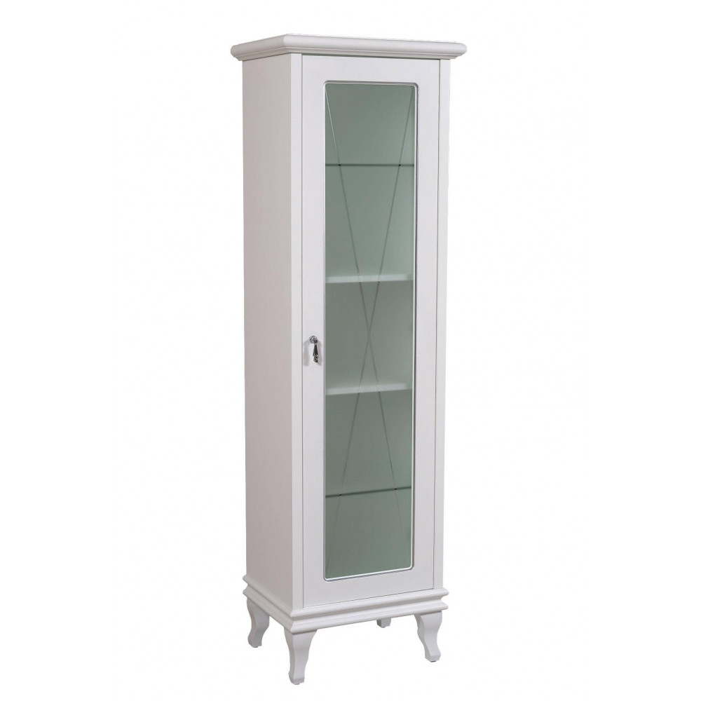 Пенал Беатриче 50 см белый патина хром (правый/левый)