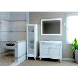 Пенал Беатриче 50 см белый патина хром (правый/левый)