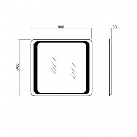 Зеркало Омега 80 см с LED подсветкой