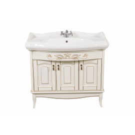 Тумба Микела 100 см ваниль с умывальником