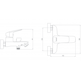 Смеситель для ванны Imperial 91381
