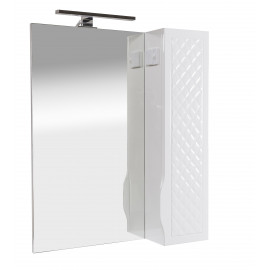 Зеркало Родорс 65 см с пеналом справа и подсветкой