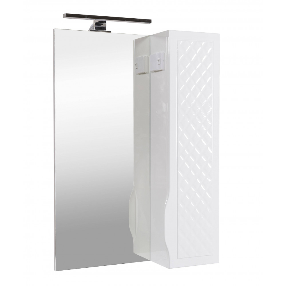 Зеркало Родорс 55 см с пеналом справа и подсветкой