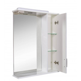 Зеркало Ассоль 65 см с пеналом справа и подсветкой