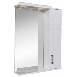 Зеркало Ассоль 65 см с пеналом справа и подсветкой