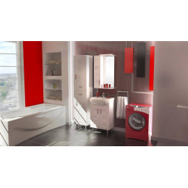 Зеркало Ассоль 65 см с пеналом справа и подсветкой