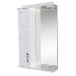 Зеркало Ассоль 55 см с пеналом слева и подсветкой