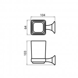 Стакан для зубных щеток Бостон 1206