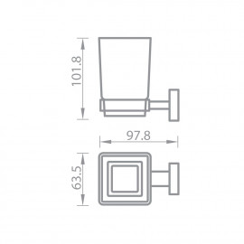 Стакан для зубных щеток Терра 4784