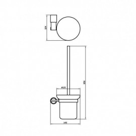 Щетка для унитаза Маттео 8829