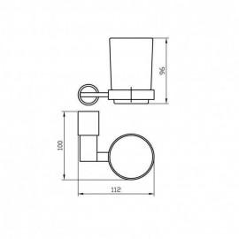 Стакан для зубных щеток Маттео 8821