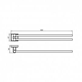 Полотенцедержатель двойной динамический Леонардо 9931