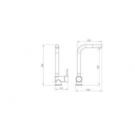 Смеситель для кухни Imperium  97008-3 с вытяжным изливом