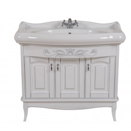 Тумба Микела 100 см белая с умывальником