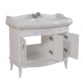 Тумба Микела 100 см белая с умывальником