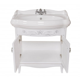 Тумба Микела 80 см белая с умывальником