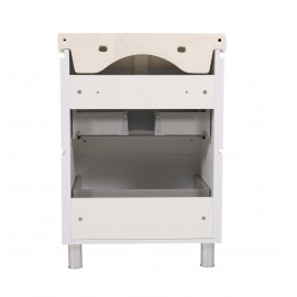 Тумба Венеция напольная 60 см Белая с умывальником Сити