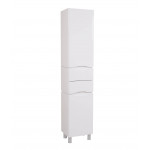 Пенал Венеция напольный 40 см Белый c корзиной для белья (правый)