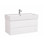 Тумба Венеция консольная 100 см Белая с умывальником Пинто